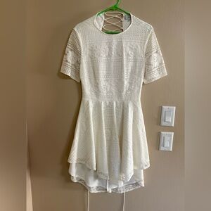 Elegant White Lace Dress